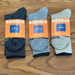 Bombas Women’s Merino Wool Socks - Set of 3: Charcoal, Light Gray, Beige